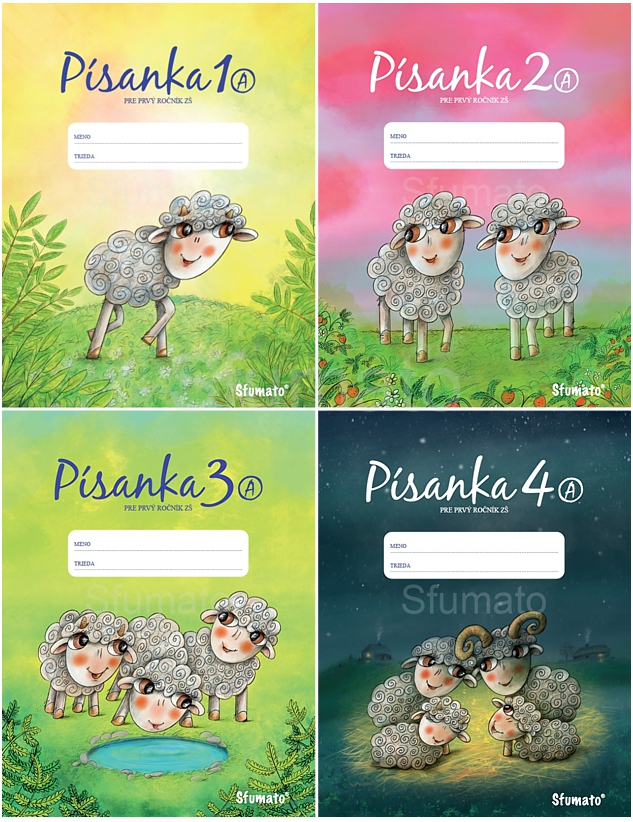 SADA PÍSANEK A - 1. až 4. sešit - SLOVENSKÁ VERZE